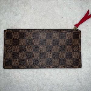 Louis Vuitton Felicie Damier Ebene Wallet Zip Insert - NEVER USED